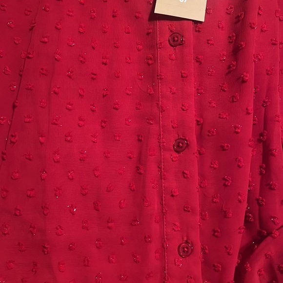 Michael Kors Women’s Red Kate Sequin Flowy Mini Dress | NEW/NWT!!♥️♥️♥️💃💃💃 - Picture 7 of 7